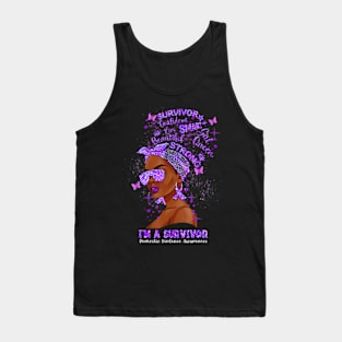 I'm A Survivor Domestic Violence Awareness Black Woman Tank Top